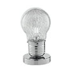 Obrázek pro produkt Stolní lampa Lume Žárovka, chromová, 1 x E14, 15 x 28 cm - FANEUROPE
