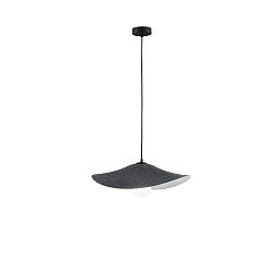 Obrázek pro produkt Závěsné svítidlo Lenglen černý filc, kabel 2 m, stínidlo 50 cm, 1 x E27 - FANEUROPE
