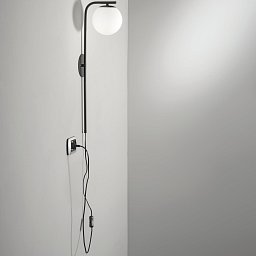 Obrázek pro produkt Nástěnné svítidlo ODISSEO, černá, 1 x E14, 15 x 15 x 65,5 cm - FANEUROPE