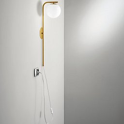 Obrázek pro produkt Nástěnné svítidlo ODISSEO, zlatá, 1 x E14, 15 x 15 x 65,5 cm - FANEUROPE