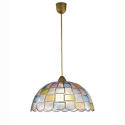 Obrázek pro produkt Závěsné svítidlo PAULA, perleťové, 1 x E27, 40 x 40 x 120 cm - FANEUROPE