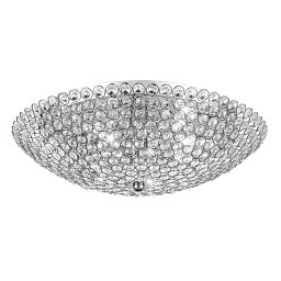 Obrázek pro produkt LED stropní svítidlo Planet, chrom, 6 x G9, 45 x 45 x 15 cm - FANEUROPE