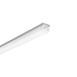 Obrázek pro produkt Profil LOOP, stříbrný, opálový difuzor včetně krytek, 200x2,6x2,3 cm - FANEUROPE