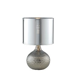 Obrázek pro produkt Stolní lampa Lumetto Pulsar stříbrná, patice E27+E14, 22 x 22 x 35 cm - FANEUROPE