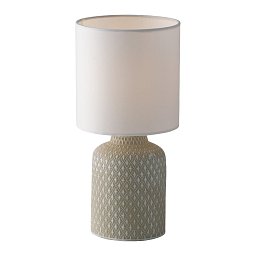Obrázek pro produkt Stolní lampa Lumetto Ravello šedobílá, patice E14, 15 x 32 cm - FANEUROPE
