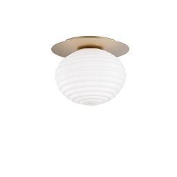 Obrázek pro produkt Stropní přisazené svítidlo Ripple zlatá, patice E27, 35 x 35 x 28 cm - FANEUROPE