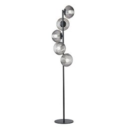 Obrázek pro produkt Stojací lampa Piantana Ripple černá, 5xE27, 32,5 x 160 cm - FANEUROPE