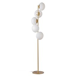 Obrázek pro produkt Stojací lampa Piantana Ripple zlatá, 5xE27, 32,5 x 160 cm - FANEUROPE
