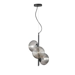 Obrázek pro produkt Závěsné svítidlo Ripple černá, 3xE27, 32,5 x 32,5 x 165 cm - FANEUROPE
