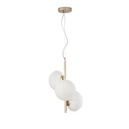 Obrázek pro produkt Závěsné svítidlo Ripple zlatá, 3xE27, 32,5 x 32,5 x 165 cm - FANEUROPE