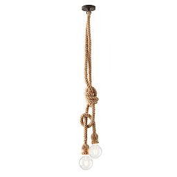 Obrázek pro produkt Závěsné svítidlo Rope černá, 2xE27, délka 150 cm - FANEUROPE