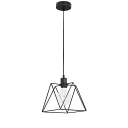 Obrázek pro produkt Závěsné svítidlo SANTANA POLIGONALE černá, 1xE27, 20 x 20 x 120 cm - FANEUROPE