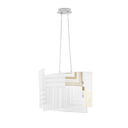 Obrázek pro produkt Závěsné svítidlo SEVENTY bílá, 2xE27, 45 x 130 cm - FANEUROPE