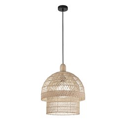 Obrázek pro produkt Závěsné svítidlo SIBILLA dřevo, 1xE27, 40 x 40 x 192,5 cm - FANEUROPE