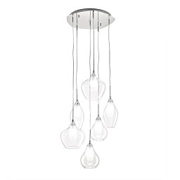 Obrázek pro produkt Závěsné svítidlo SKYLINE průhledná, 6xG9, 35 x 120 cm - FANEUROPE