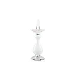 Obrázek pro produkt Stolní lampa LUME SOFFIO bílá/chrom, 1xE14, 15x36 cm - FANEUROPE