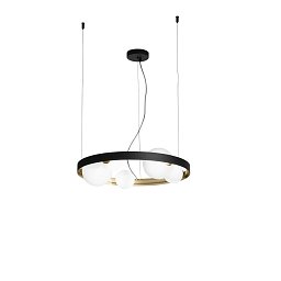 Obrázek pro produkt Závěsné svítidlo SONETTO černá/zlatá, 5xG9, 55x150 cm - FANEUROPE