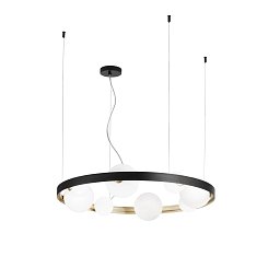 Obrázek pro produkt Závěsné svítidlo SONETTO černá/zlatá, 8xG9, 76x150 cm - FANEUROPE