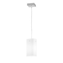 Obrázek pro produkt Závěsné svítidlo SQUARE chrom/bílá, 1xE27, 10x10x23 cm - FANEUROPE