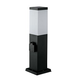 Obrázek pro produkt Sloupkové svítidlo STATION antracit, 1xE27, 2xSCHUKO, 2500 W, 45x12x12 cm - FANEUROPE