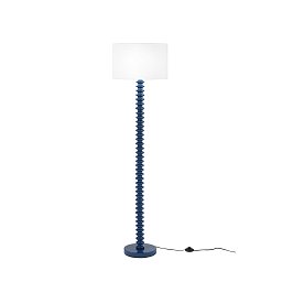 Obrázek pro produkt Stojací lampa Sultan (modrá + samet) kov + samet, 1 x E27, 15 W; lampa pr. 40 x 20 cm, konstrukce 40 x 158 cm - FANEUROPE