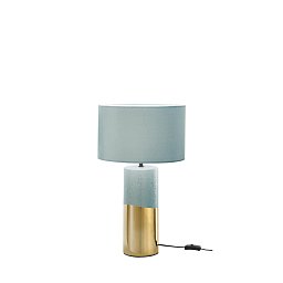 Obrázek pro produkt Stolní lampa LUME TATAKA zelená PAVONE/zlatá, 1xE27, 33 x 33 x 55 cm - FANEUROPE