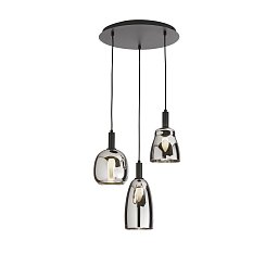 Obrázek pro produkt Závěsné svítidlo WEIZEN černá, 3xE14, 39 x 39 x 150 cm - FANEUROPE
