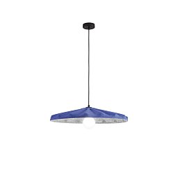 Obrázek pro produkt Závěsné svítidlo Wimbledon (oranžovo‑šedý filc) kabel 2 m, stínidlo 69 cm, objímka E27 - FANEUROPE