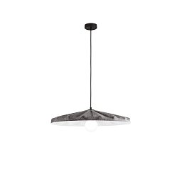 Obrázek pro produkt Závěsné svítidlo Wimbledon (šedo‑bíly filc) kabel 2 m, stínidlo 69 cm, objímka E27 - FANEUROPE