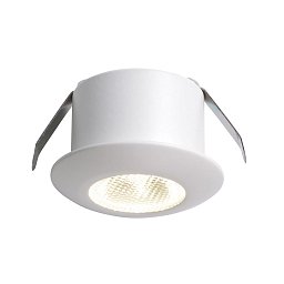 Obrázek pro produkt Zápustné svítidlo LED ASSO, bílá, hliník, 1 W, 100 lm, 3000 K, 3,2 x 3,2 x 2,2 cm - FANEUROPE
