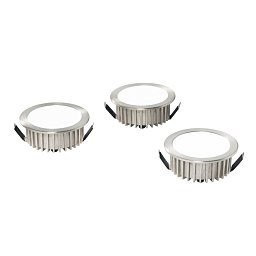 Obrázek pro produkt Zápustné svítidlo LED Fusion, nikl/hliník, 3 x 5 W, 1200 lm, 4000 K, 7 x 7 x 3,2 cm - FANEUROPE