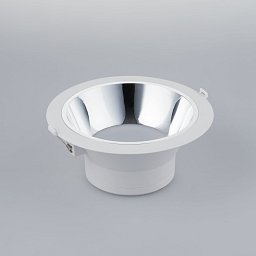 Obrázek pro produkt Zápustné svítidlo LED Mack, bílé/chrom, polykarbonát, 25 W, 3050 lm, 3000 K, 23 x 23 x 10,2 cm - FANEUROPE