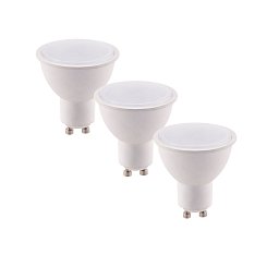 Obrázek pro produkt Sada 3 x žárovek LED GU10, 6 W, 490 lm, 4000 K, 100 °, 50 x 57 mm, 15 000 h, CRI 80 - FANEUROPE