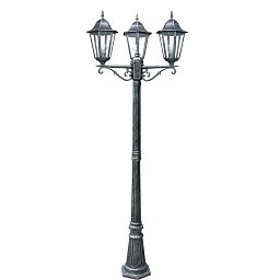 Obrázek pro produkt Sloupkové svítidlo FIRENZE černá/stříbrná, 3xE27, IP44, 218 x 76,5 cm - FANEUROPE