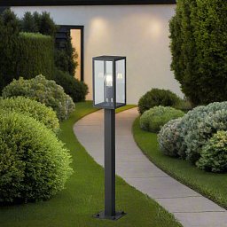 Obrázek pro produkt Sloupkové svítidlo PALETTO MIRAGE antracit, 1xE27, IP44, 86 x 13 x 13 cm - FANEUROPE