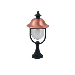Obrázek pro produkt Venkovní svítidlo LUME VENEZIA černá/měď, 1xE27, IP44, 25 x 53,8 cm - FANEUROPE