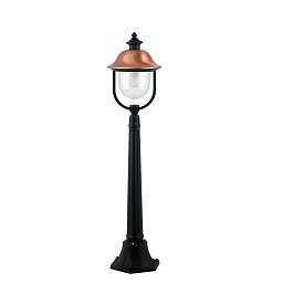 Obrázek pro produkt Sloupkové svítidlo PALETTO VENEZIA černá/měď, 1xE27, IP44, 118 x 25 cm - FANEUROPE