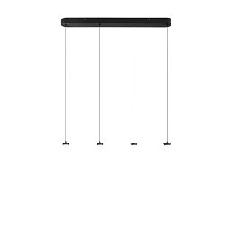 Obrázek pro produkt Konstrukce matná černá kovová závěsná konstrukce s integrovaným LED světelným bodem 14 W a kabelem 80 x 80 x 200 cm, nastaviteln - FANEUROPE