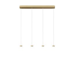 Obrázek pro produkt Konstrukce zlatá kovová závěsná konstrukce s integrovaným LED světelným bodem 14 W a kabelem 80 x 80 x 200 cm, nastavitelný kabe - FANEUROPE
