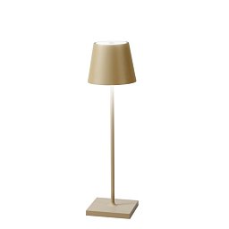 Obrázek pro produkt Nabíjecí venkovní stolní svítidlo DRINK zlatá, kov, LED 2,2 W, 190 lm, 3000 K, stmívatelné, IP54, 36 x 11 x 11 cm - FANEUROPE