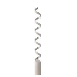 Obrázek pro produkt Stojací lampa PIANTANA LED HELIX bílá/stříbrná, 30 W, 1700 lm, 3000 K, 14,5 x 14,5 x 152 cm - FANEUROPE