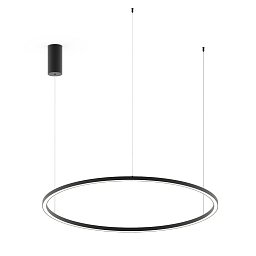 Obrázek pro produkt Závěsné LED svítidlo HOOP černá, 60 W, 9000 lm, CCT, 120 x 120 x 150 cm - FANEUROPE