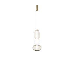 Obrázek pro produkt Závěsné LED svítidlo Inkas (zlaté, sklo) 21 W, 2460 lm, CCT 3000 / 3500 / 4000 K, 22 x 227 cm - FANEUROPE