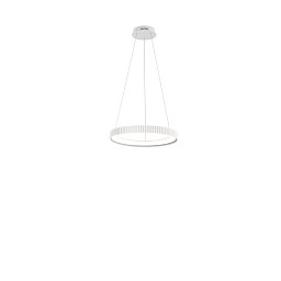 Obrázek pro produkt Závěsné LED svítidlo Nike (bílé, kov) 40 W, 5840 lm, DIP‑CCT 2700 / 3200 / 4000 K, pr. 49 x výška 150 cm - FANEUROPE