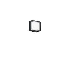 Obrázek pro produkt Nástěnné LED svítidlo Block čtvercové (černé) 15 W, 1800 lm, CCT 3000 / 4200 / 6500 K, 16 x 16 x 10 cm - FANEUROPE