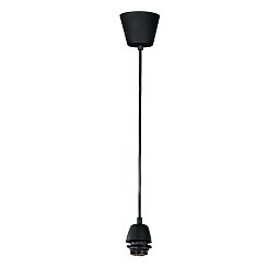 Obrázek pro produkt Závěsné svítidlo PENDEL černá E27 9,5x9,5x80 cm - FANEUROPE