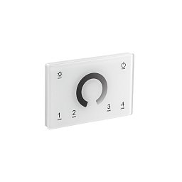 Obrázek pro produkt Nástěnný ovladač RF 2,4 GHz, 4 zóny 1 kanál, 230 V, připojitelný DMX512, 12 x 8 x 3,7 cm - FANEUROPE