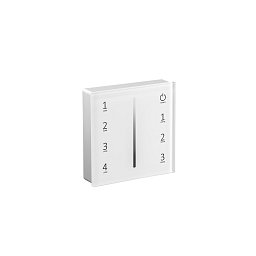 Obrázek pro produkt Nástěnný ovladač RF 2,4 GHz DIMMER VARIALUCE 4 zóny 1 kanál, 8,6 x 8,6 x 3,6 cm - FANEUROPE