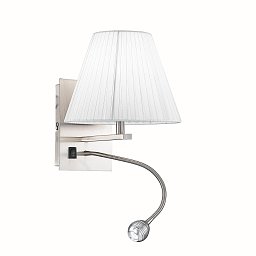 Obrázek pro produkt Nástěnné svítidlo Helly, kruhové, bílé, LED + 1 x E14, 3 W, 60 lm, 4500 K, 20 x 30 x 24 cm - FANEUROPE