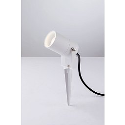 Obrázek pro produkt Venkovní reflektor Akron, bílý, na kolíku, 1 x GU10, IP54, 10 x 6 cm - FANEUROPE